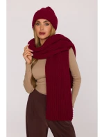 M896 Rebrovaná šatka - bordová