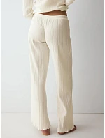 Univerzálne nohavice s rovným strihom a rebrovaním – Silk White – TRIUMPH Silk White – TRIUMPH Univerzálne nohavice s rovným strihom a rebrovaním – Silk White – TRIUMPH Silk White – TRIUMPH