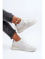 Sneakersy Damskie Z Eko Skóry Białe Kaimans