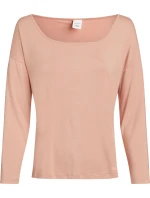 Dámsky pyžamový top L/S CURVE NECK 000QS7006E FSR make-up - Calvin Klein Dámsky pyžamový top L/S CURVE NECK 000QS7006E FSR make-up - Calvin Klein