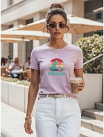 Dámske tričko na Deň matiek s potlačou Mamasaura fialové FashionStreet NX5027RY
