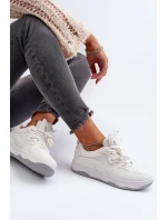 Sneakersy Damskie Na Platformie Białe Etnaria