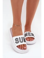 Klapki Damskie Na Grubej Podeszwie SUMMER Vinceza 76051 Białe