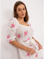 Šaty LK SK 508964 3.95 biela a ružová