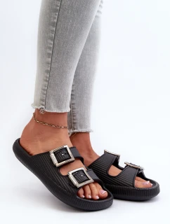 Lekkie Klapki Damskie ZAXY LL285088 Czarne