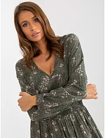 Šaty D73771M30365A v khaki farbe Šaty D73771M30365A v khaki farbe