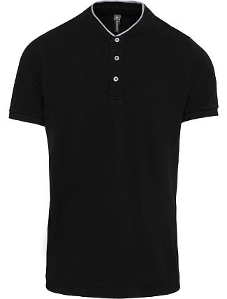 Kariban K 223 Pánske polo s mao golierom 20.K223 čierna/oxfordská šedá Kariban K 223 Pánske polo s mao golierom 20.K223 čierna/oxfordská šedá
