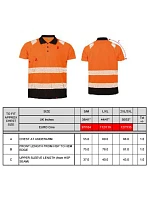 Result R 501X Bezpečnostná polokošeľa 30.501X fluorescenčná oranžová/čierna