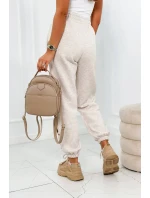 Bavlnené nohavice Amour béžová melanž Bavlnené nohavice Amour béžová melanž