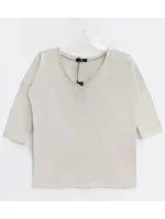 Hladká dámska blúzka s výstrihom do V Hladká dámska blúzka s výstrihom do V