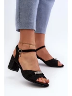 Sandále na podpätku model 196332 Krok v štýle