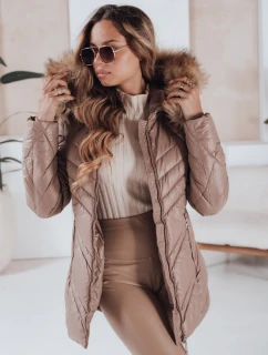 Dámska prešívaná zimná bunda SOLARIS cappuccino FashionStreet TY4010