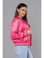 Ružová dámska bunda typu "bomber" (B8123-83)