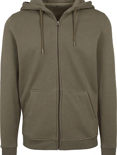 Build your Brand BY 012 Mikina s kapucňou z hrubej bavlny 56.0012 olivová