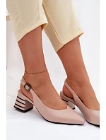 Dámske sandále na podpätku Vinceza Beige Dámske sandále na podpätku Vinceza Beige