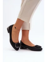 Baleriny Z Klamrą Sergio Leone BL203 Czarne