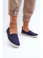 Tenisówki Trampki Slip-On Damskie Granatowe Adrancia