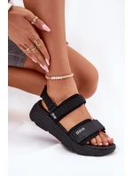 Sportowe Sandały Damskie Na Platformie Big Star RR274A077 Czarne
