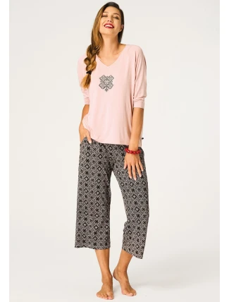 Dámske pyžamo Key LNS 731 A26 3/4 2XL-3XL Dámske pyžamo Key LNS 731 A26 3/4 2XL-3XL