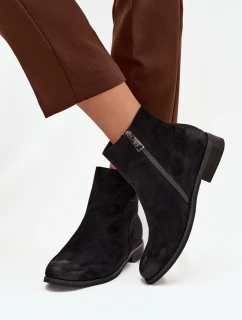 Botki Damskie Na Płaskim Obcasie Vinceza 39961 Czarne