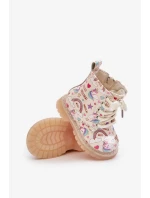 Detské zateplené členkové topánky so zipsom Unicorns Beige Tiptop Detské zateplené členkové topánky so zipsom Unicorns Beige Tiptop