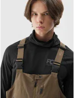 Pánske snowboardové nohavice s trakmi 4FAW23TFTRM346-81S hnedé - 4F Pánske snowboardové nohavice s trakmi 4FAW23TFTRM346-81S hnedé - 4F