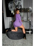 Sexi pletené šaty JM-98302 čierne - FPrice Sexi pletené šaty JM-98302 čierne - FPrice