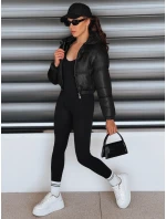 Dámska krátka zimná bunda s kapucňou čierna FashionStreet TY5416 Dámska krátka zimná bunda s kapucňou čierna FashionStreet TY5416