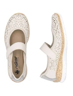 Dámske pohodlné aku topánky Rieker N4299-60 Velcro v béžovej farbe