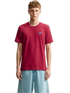 Pánske tričko Nike Club Tee, červené, AR4997 608