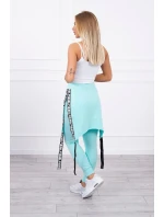 Nohavice/oblek s nápisom selfie mint