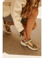 Sandały Damskie Na Rzepy D.Franklin DFSH406003 Zielone