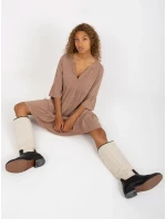 Šaty D73761M30214A3 tmavo lila