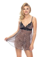 Košieľka Yamila II (Babydoll leopard) + tangá ZADARMO! - Irall Košieľka Yamila II (Babydoll leopard) + tangá ZADARMO! - Irall