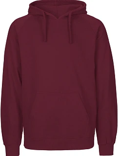 Neutral O 63101 Pánska mikina s kapucňou z bio bavlny 77.6311 bordová