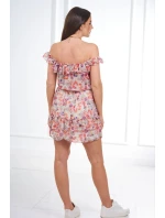 Zavinovacie šaty s ecru pásom