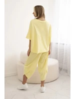 Súprava bavlnená blúzka + nohavice citrit