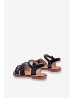 Dziecięce Sandały Z Paseczkami Czarne Isla