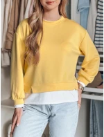 Dámska oversize mikina LUZZIO žltá FashionStreet BY1380 Dámska oversize mikina LUZZIO žltá FashionStreet BY1380