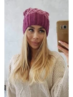 Milano fleecová čiapka K203 pink melange+dark pink