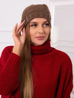 Fleecová čiapka Ula K271 cappuccino