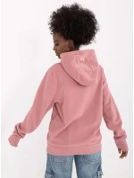 Mikina D20005M02627B2 tmavoružová