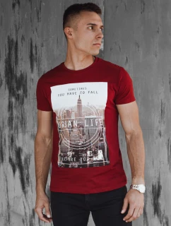 Pánske tričko bordové FashionStreet RX5558