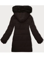 Dámska zimná bunda s kapucňou J Style chocolate (16M9099-158)
