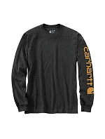 Tričko s dlhým rukávom Carhartt Sleeve Logo T-Shirt L/S – farba carbon heather, veľkosť: S Tričko s dlhým rukávom Carhartt Sleeve Logo T-Shirt L/S – farba carbon heather, veľkosť: S