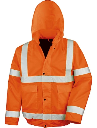 Result R 217X Bezpečnostná zimná bunda „Blouson“ 30.217X fluorescenčná oranžová