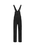 Priemyselné pracovné nohavice Dungaree Overall so šnúrkou unisex čierne