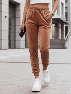 Dámske velúrové tepláky Brown FashionStreet UY2838