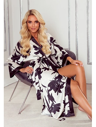 De Lafense 734 Brianna S-2XL dámske dlhé negližé De Lafense 734 Brianna S-2XL dámske dlhé negližé