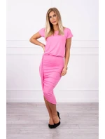 Asymetrické ružové šaty Asymetrické ružové šaty